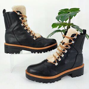 Nine West Women’s Black Faux Fur Boot Size 10